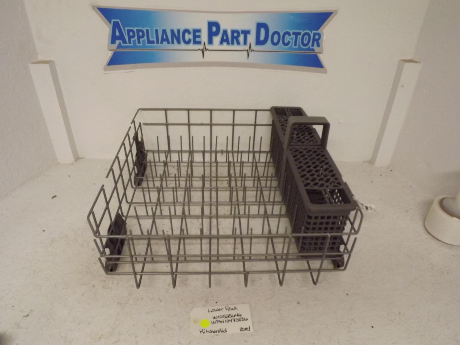 KitchenAid Dishwasher W10525646 WPW10473836 Lower Rack Used KitchenAid Dishwasher W10525646 WPW10473836 Lower Rack Used